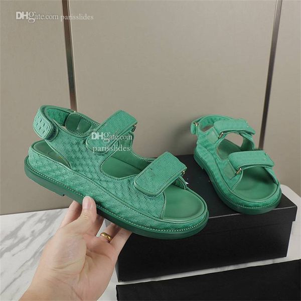 

slide designer ccity sandals fashion high heels slides platform slippers woman channel flip flops shoes luxury leather dfg 6mwa, Black