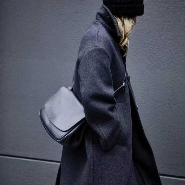 

the row bag designer bags leather postman's mail cowhide clamshell cross body shoulder da mei's same genuine classic tote bag the