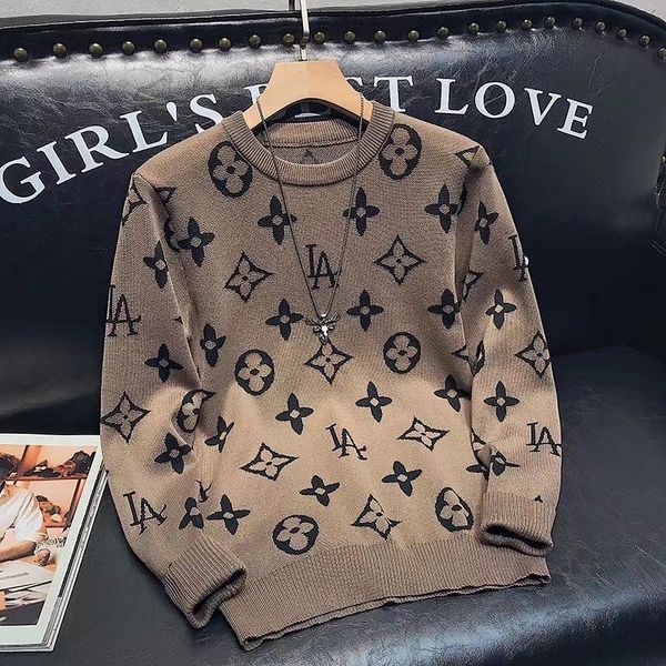 

2023 luxury highs quality men sweatshirt knitted designer sweaters women loose oversized jumpers luxury fashion casual autumn winter warm ho, White;black