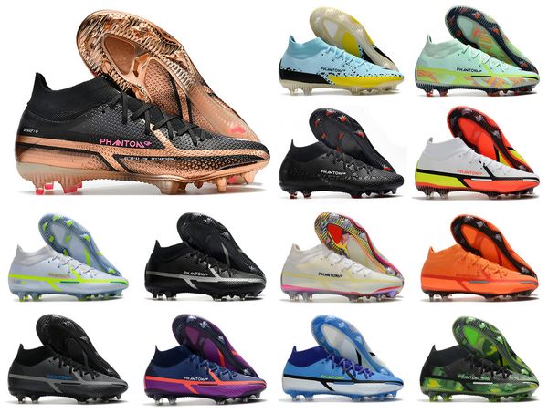 

soccer football shoes mens phantom gt2 elite df fg boots gt ii 2 boys high ankle cleats size 39-45