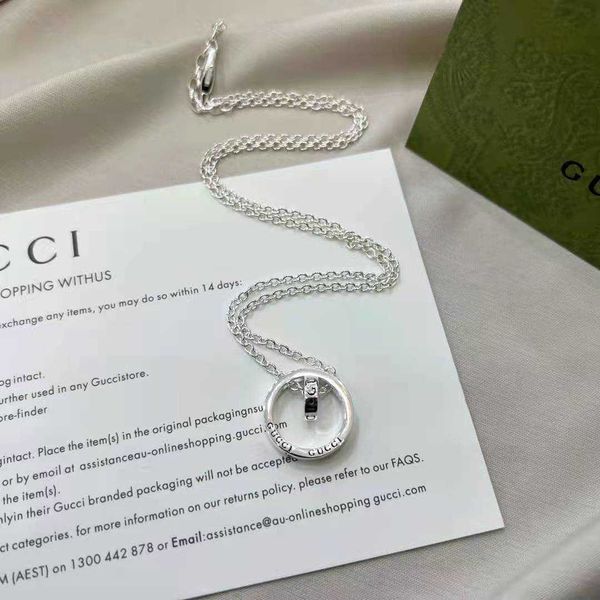 

designer necklaces gucy designer double ring s925 silver small luxury premium colorless for men and women valentine's day gift