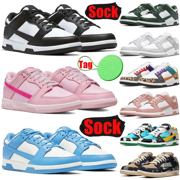 

wholesale designer running shoes lows black white panda university blue kentucky syracuse vintage green grey fog mens trainers