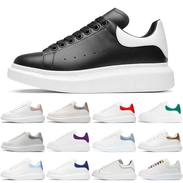 

platform casual shoes designer sneakers men women luxury black suede leather multicolor reflective triple white royal blue red mens