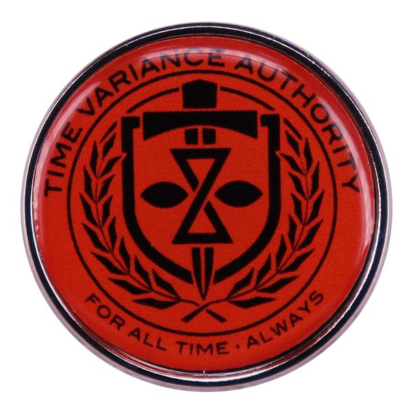 

loki tva time variance authority enamel pin button badge brooch, Blue
