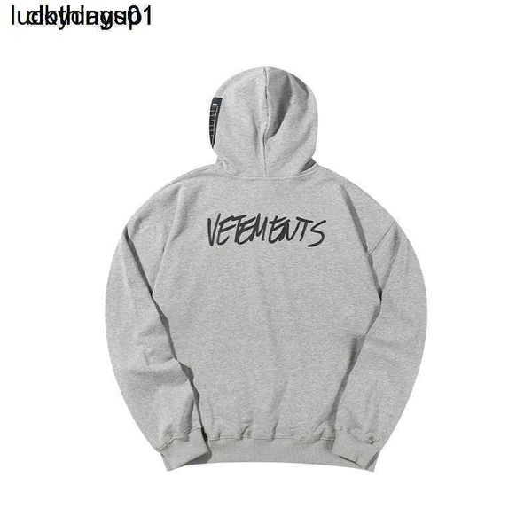 

men's hoodies sweatshirts designer winter label hooded sweater vtm letter printing long sleeve men's fashion hoodie, Black