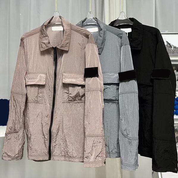 

men's jackets toney designer brand mens jacket island metal nylon womens 23ss sun proof european and american thin a26s, Black;brown