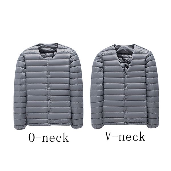 

men's vests bang matt fabric ultra light down jacket men vneck men's down jacket slim windproof portable lightweight coat warm lin, Black;white