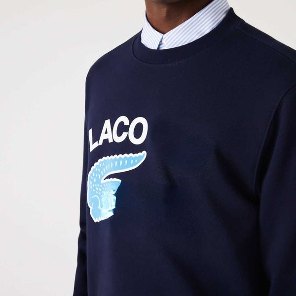 

100% cotton sweater mens sweatshirt crocodile print long sleeve tshirt laco designer hoodie men women casual pullover sweaters 4xl 5xl, Black