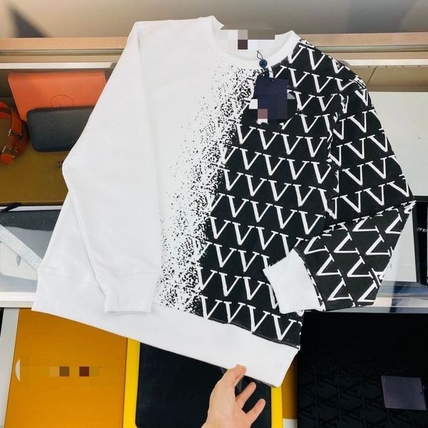 

mens fashion hoodies men designer hoodie gradient casual pullover long sleeve loose fit womens sweaters size s-5xl, Black