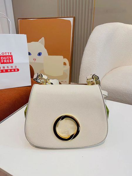 

designer shell bag shoulder bags leather handbag 2 g stylish gold metal letter classic flap crossbody wide shoulder strap purse