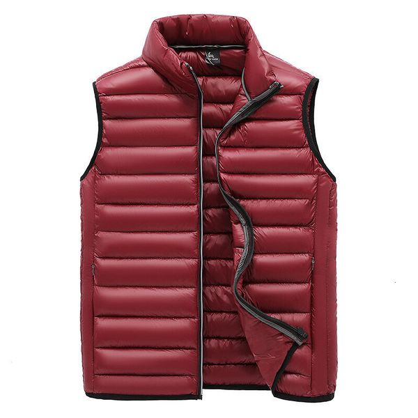 

men's vests autumn winter lightweight vest men outdoor casual stand collar windbreaker mens vest solid color sleeveless jacket men wais, Black;white