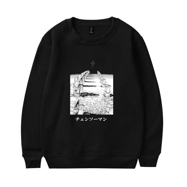 

mens hoodies sweatshirts chainsaw man darkness devil astronauts oneck sweatshirt women men long sleeve anime harajuku streetwear clothes 221, Black