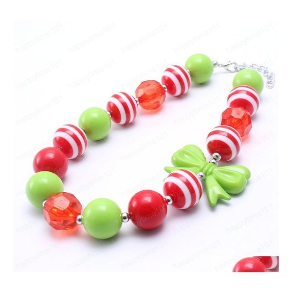 

pendant necklaces greenaddred color baby kid chunky necklace christmas girl kids bubblegum bead children jewelry drop delivery neckl dhbqm, Silver