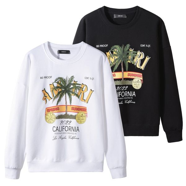 

2023 fw 23ss autumn and winter amirs mens women luxury designer street hoodies long sleeve embroidery sweatshirts man clothing amiri #3347, Black