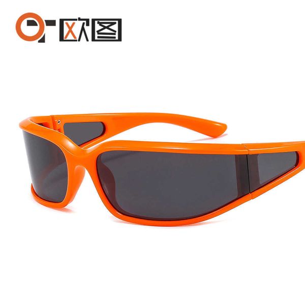 

sports cycling polarized men's and women's sunglasses side curved lenses fashion outdoor beach sunglasses bb0124, White;black