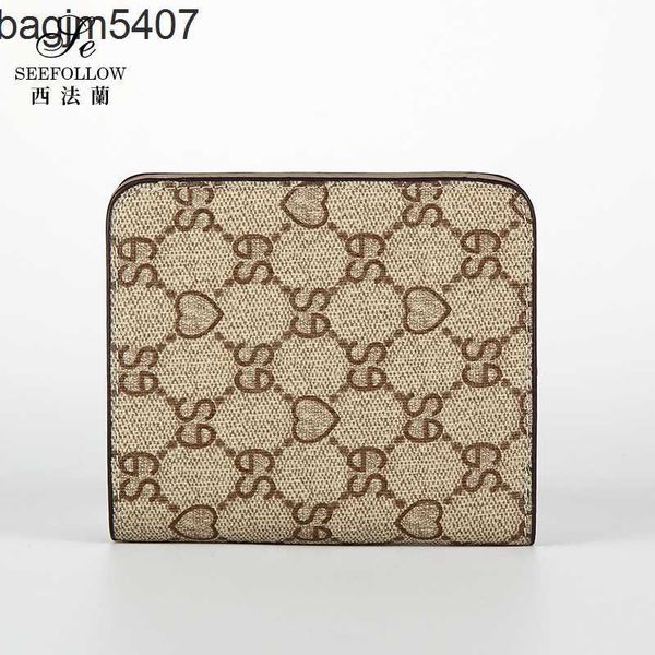 

design bag ladies purse 2023 new wallet women's short two fold multi-functional leather pocket trend