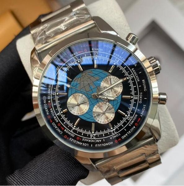 

aaa u1 brietling 45mm men watch transocean b06 b01 navitimer chronograph battery movement quartz silver dial 50th anniversary stainsteel ste, Slivery;brown