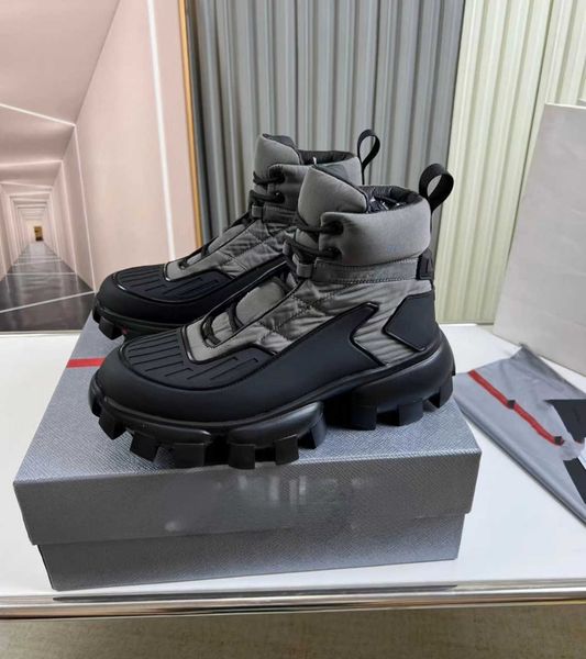 

dress boots pjia gaobang casual shoes men's 2022 autumn and winter new lace up thick sole muffin net red martin, Black