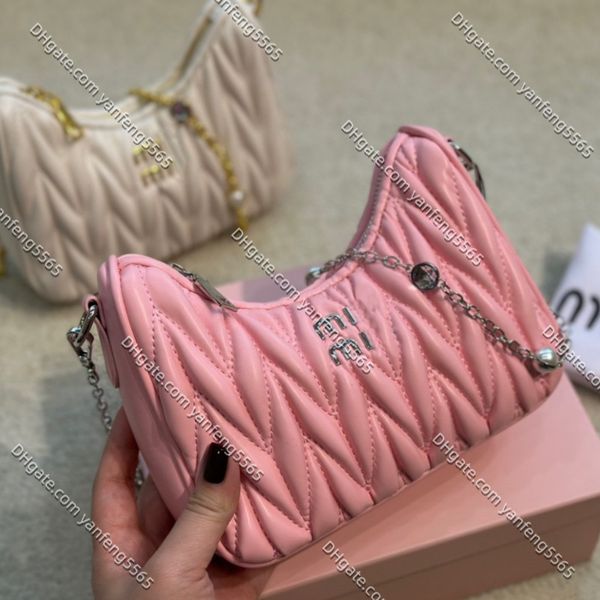

fashion style tricolor bead chain bags unique designer matelase soft sheepskin shoulder bag casual handbag luxury wallet womens cross body b