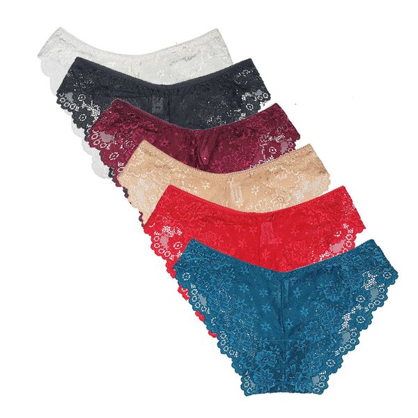 

women's panties 5 pcslot women's solid color transparent lace ladies briefs panties 3004 221202, Black;pink