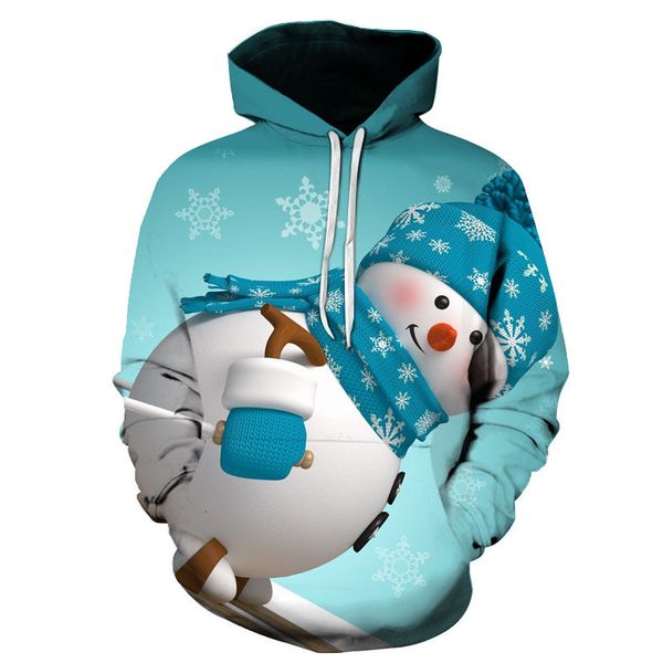 

mens hoodies sweatshirts christmas sweatshirt 3d printing funnyhip hop snowman autumn jacket man sportswea 221202, Black