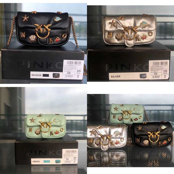 

pinkos designer women handbags swallow flying bird spring/summer 2021 new swallow mini badge sheepskin ins one crossbody chain