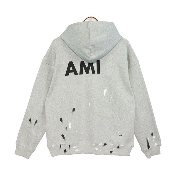 

men's hoodies & sweatshirts fashion brand speckled ink retro letter print hoodie sweater couple hoodie us high street ins 100% cotton, Black