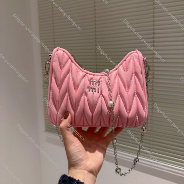 

r matelase soft sheepskin shoulder bag fashion casual bead chain tricolor handbag luxury wallet womens cross body bag hobo totes purses