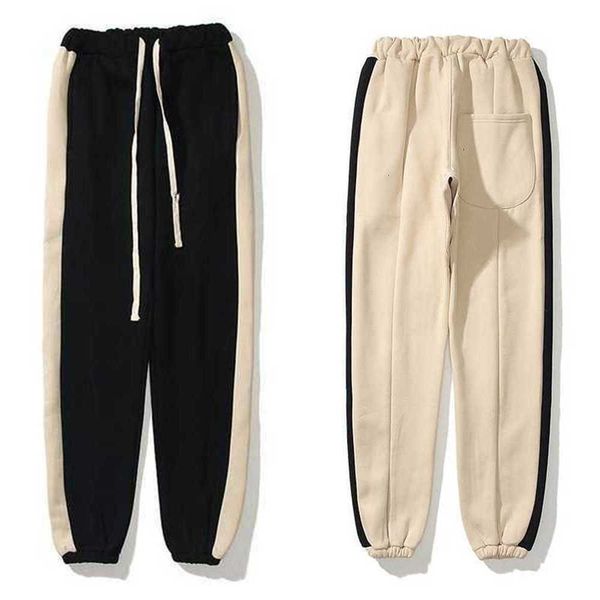 

men's pants reflective vintage high-quality ess jogging pants mens and womens sweatpants fashion trends designer slacks letter embroide, Black