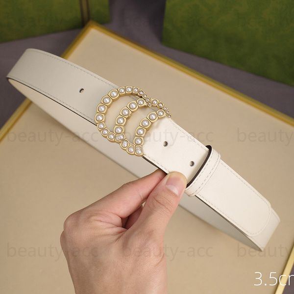 

designer belt for men genuine leather belts women pearl buckle big belt width 3.5cm fashion girdle waistbands cintura ceinture luxe weote, Black;brown