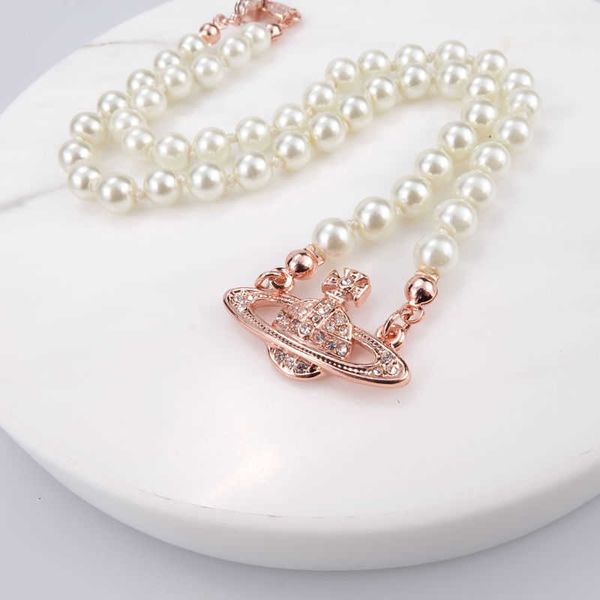 

viviai design necklace empress saturn pearl chain punk6qad7o1i, Silver