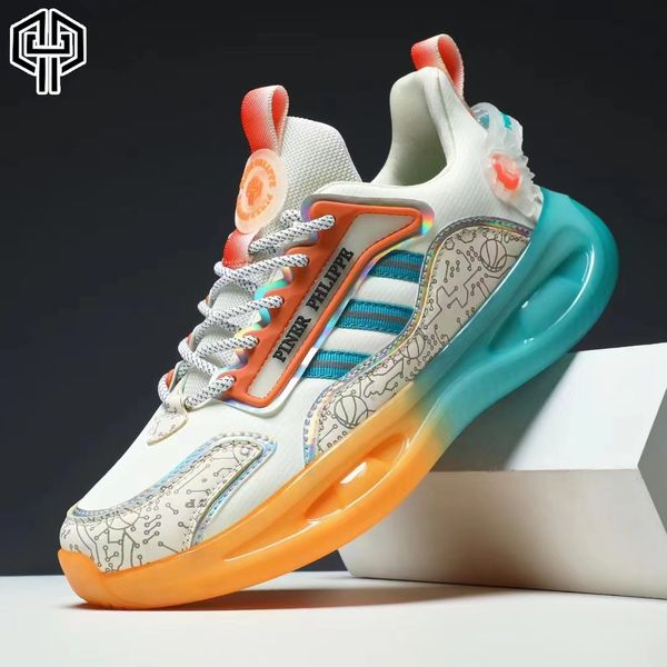 

men's shoes casual breathable couple shoes fluorescent technology wild tide sneakers high bouquet ski-running walk sports sneaker fashi