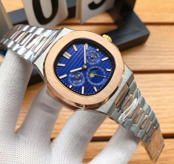 

aaa quality 40mm mens watches automatic movement stainless steel watches mechanical wristwatches waterproof luminous fashion wristwatch with, Slivery;brown