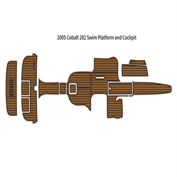 

2005 cobalt 282 swim platform cockpit pad boat eva foam faux teak deck floor mat