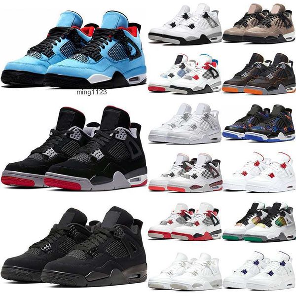 

2023 university blue jumpman 4 4s jorden basketball shoes white guava ice oreo sail noir metallic purple black cat bred shimmer cactus jack