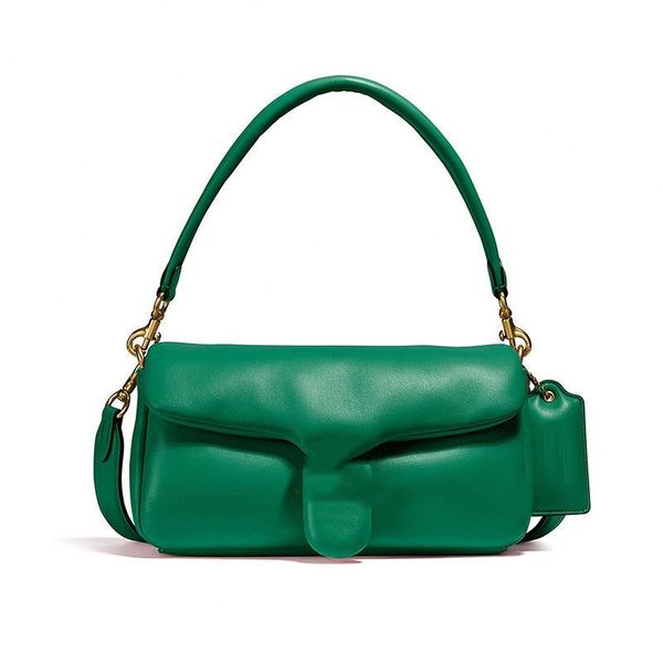 

updated designer pillow tabby shoulder bag quality women pure color bacchus bags retro hardware handbags soft real leather baguette fashion