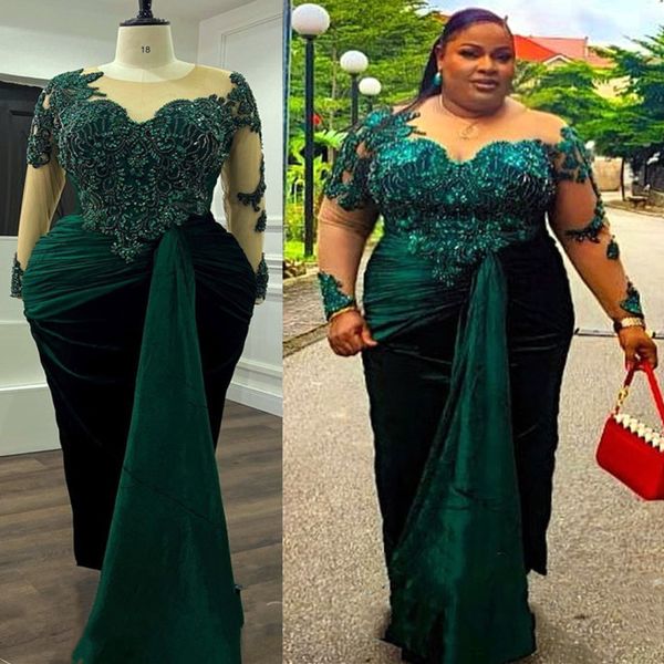 

2023 arabic aso ebi luxurious sheath prom dresses beaded crystals evening formal party second reception birthday engagement gowns dress zj23, Black