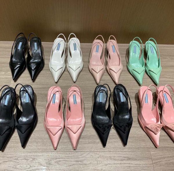 

classics luxury brand sandals designer shoes fashion slides high heels floral brocade genuine leather high-heeled women shoes sandal by 9 00, Black