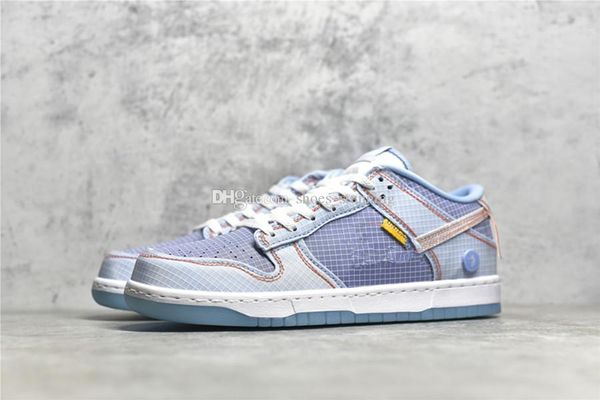 

skateboard shoes dnks low blue purple laker colorway rubber outsole sports trendy style size us4-12 instock doule wraps