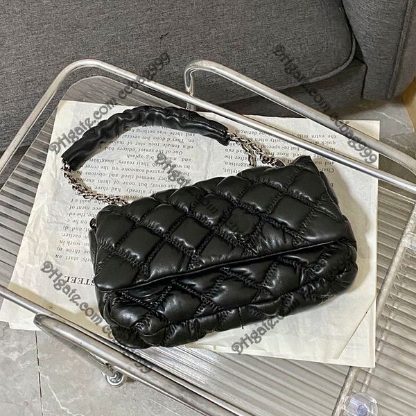 

soft fluffy vintage french ladies shoulder bag black lambskin diamond quilted designer crossbody silver hardware classic handbag totes luxur