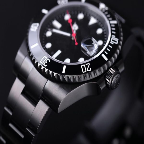 

v9 montre de luxe black 904l steel watch case cal 3135 movement watches original folded button waterproof luminous mens watches2876, Slivery;brown