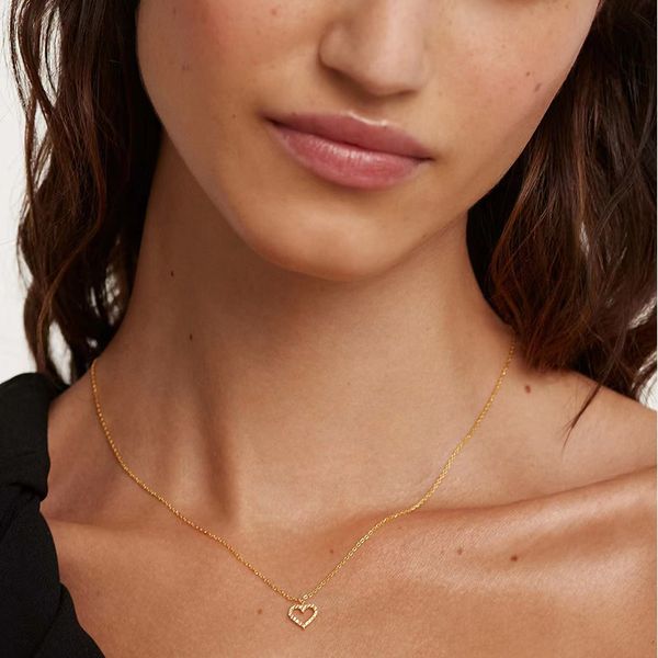 

s925 love heart pendant necklaces ladie forever love 925 sterling silver necklace wedding jewelry gift for women