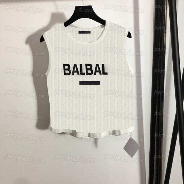 

hollow knit women t shirt sleeveless knit vest fashion street style tanks, Black