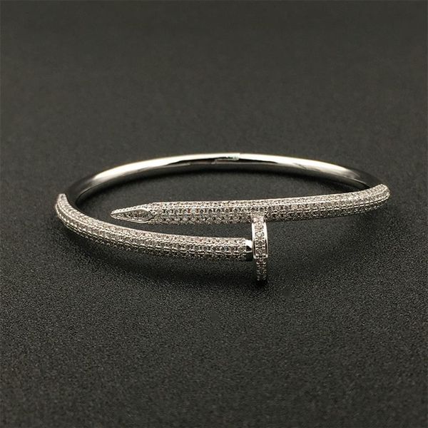 

full diamond bracelets women men 18k gold plated bangle bracelet jewelry for lover gift no box3010, Black