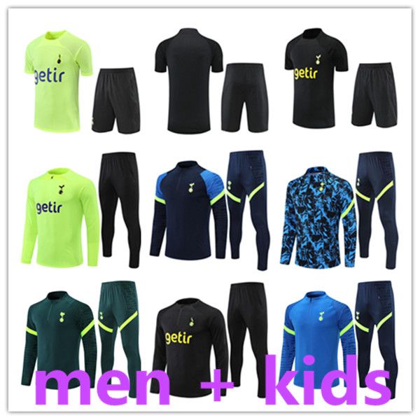 

tottenham spurs soccer shorts tracksuits training chandal tuta jerseys maillot football retro kit survetement kids and 22 23, Black;red
