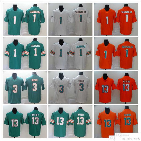 

2022 new football jerseys 1 tua tagovailoa 3 william fuller 13 dan marino stitched jersey, Black;red