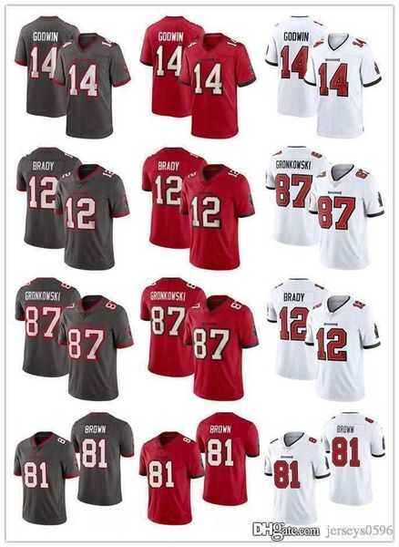 

men women tampa''bay''buccaneers''youth 12 tom brady 81 antonio brown 87 rob gronkowski 14 chris godwin 13 mik, Black;red