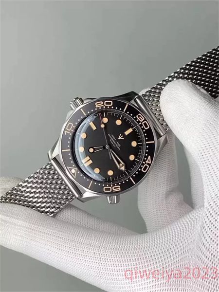 

v3 ceramic bezel nttd 42mm no time to die men watches orologio sapphire men automatic movement mechanical montre de luxe watch james bond 00, Slivery;brown