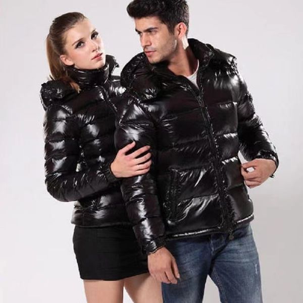 

mens down coat parka winter jacket hooded fashion men women feather overcoat jacket coats casual style asian size, Black