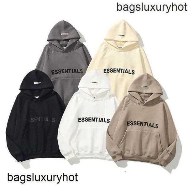 

fashion hoodie sweatshirt ess men's hooded sweater set plush, Black